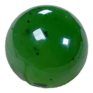 天然和田碧玉阳绿色单颗圆散珠子 碧玉猕猴桃文玩多宝手串diy配珠