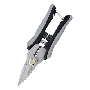 京选多功能电工剪刀不锈钢铁皮剪线槽剪剥线钳剥皮压线钳电缆剪刀