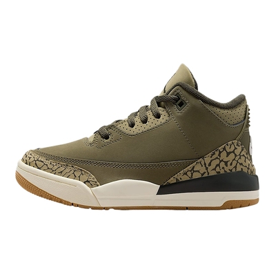 耐克男女幼童鞋AIR JORDAN 3 AJ3橄榄绿 运动鞋篮球鞋DM0966-202