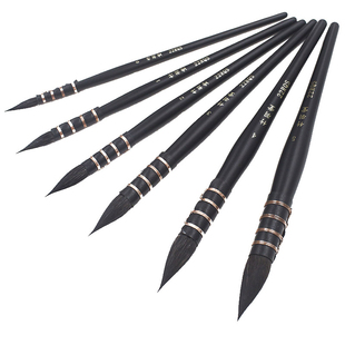 竹羽堂 松鼠毛水彩画笔22RQS升级版 水彩笔 黑胖子古典拖把笔