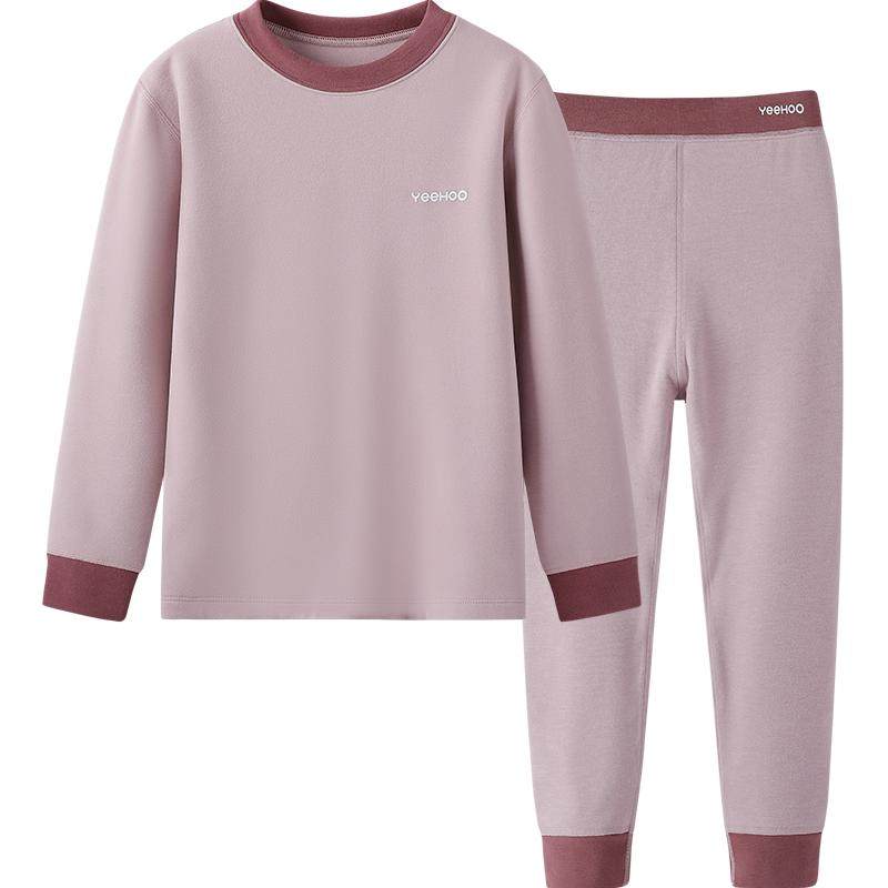 YEEHOO/英氏儿童保暖内衣套装莱赛尔男童女童春季秋衣秋裤中大童