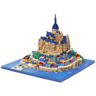 【现货】日本nanoblock微颗粒积木世界名胜圣米歇尔山小颗粒玩具