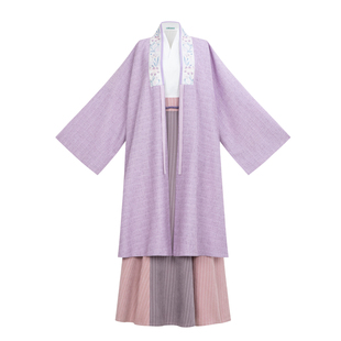 【观止织造｜紫鸢】明制汉服合领袄妆花紫色传统日常文艺百搭外套