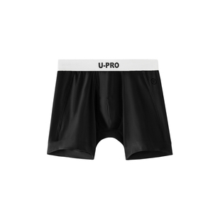 UPRO柚璞+系列7A抗菌高弹时尚男士平角内裤黑色运动内衣