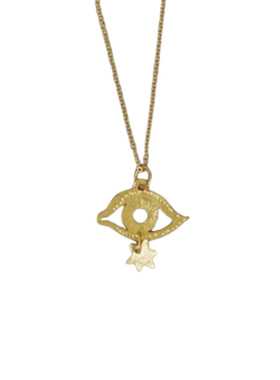 法式金色眼睛星星项链小众高级感