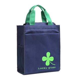 小学生手提袋帆布大容量防水补习袋初中a4文件包儿童美术袋带拉链