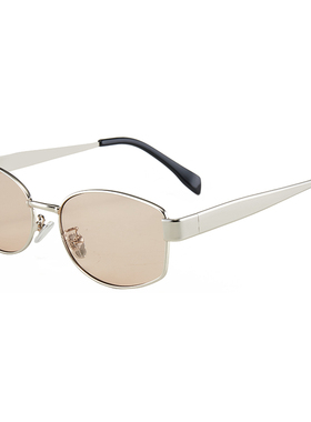 Jennie同款浅茶色窄框墨镜女小脸显瘦复古百搭街拍防紫外线太阳镜