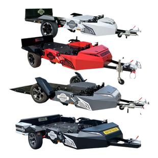 凯越电动升降摩托车拖车重机车拖车架平板拖挂车摩托车托车后挂式