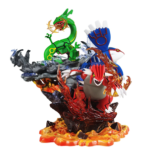 口袋妖怪游戏二次元周边雕像摆件丰源三神固拉多盖欧卡裂空座手办