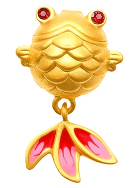 沙金饰品鱼吊坠仿黄金年年有余鱼