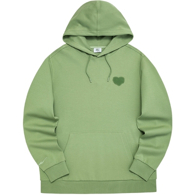 鸿星尔克2024秋季新款男女情侣款牛油果绿运动休闲连帽卫衣帽衫男