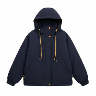 鸭鸭时尚潮流羽绒服女款2025年冬季新款休闲百搭短款鸭绒冲锋外套