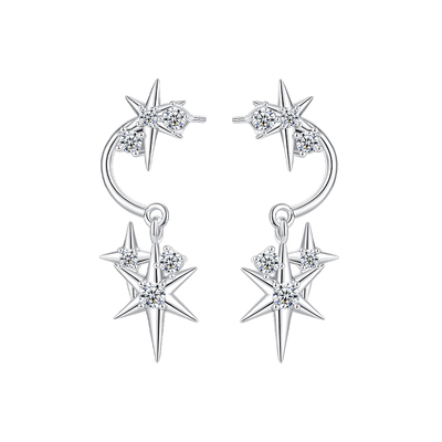 KLINKLIN六芒星辣妹耳钉星星芒耳坠高级小众设计感潮酷冷淡