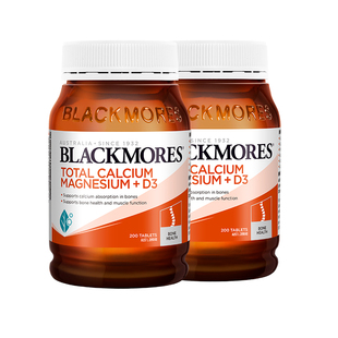 【自营】BLACKMORES澳佳宝活性钙镁复合维生素D3补钙片2瓶装