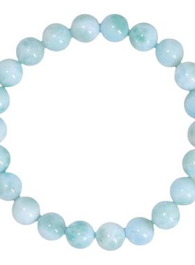 珂拉咪/K282 天然海纹石手链男女款 拉利玛手串蓝绿色 一物一图