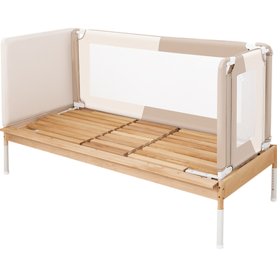 超高防护度实木无油漆拼接围栏床