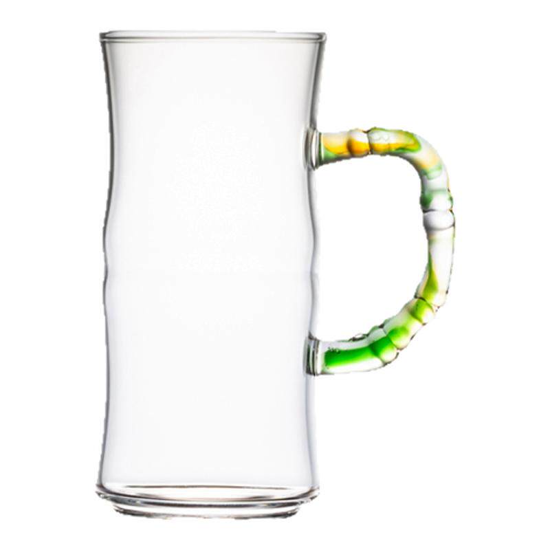 北大史2025新款竹节玻璃绿茶杯