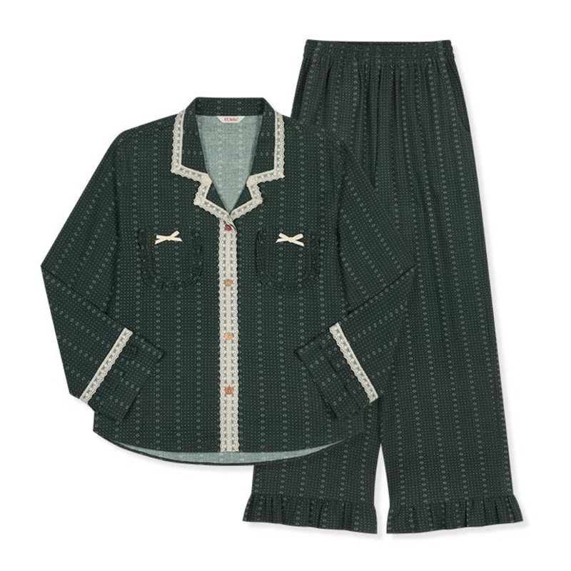 ULLALA韩国进口磨毛棉家居服女