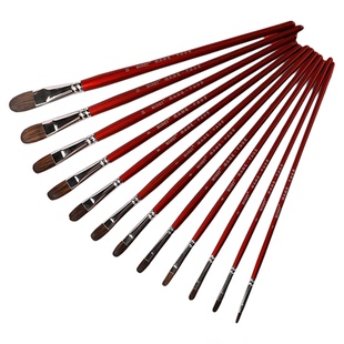 莫奈MONET精品貂毫油画颜料笔混合毛鼠貂水粉颜料笔上色笔水彩画笔手绘笔绘画色彩丙烯DIY美术学生艺考初学者