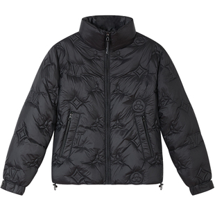 BM潮牌羽绒服男款2025新款设计感绗缝老花防寒外套男冬季保暖上衣