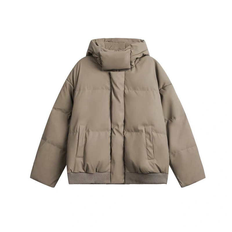 美式潮流复古pu皮加厚情侣羽绒服