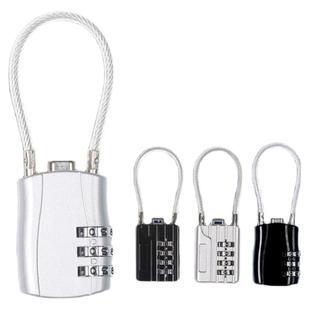 钢丝绳密码锁柜子抽屉挂锁箱背包拉链锁车篮筐头盔防盗迷你小锁头