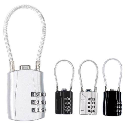 钢丝绳密码锁柜子抽屉挂锁箱背包拉链锁车篮筐头盔防盗迷你小锁头