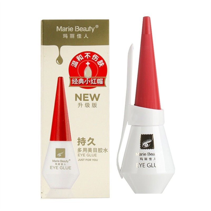 玛丽佳人假睫毛胶水蕾丝双眼皮美目胶水超粘持久白红盖胶正品两支