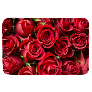 浪漫玫瑰花地垫玄关走廊长条地毯美式客厅卧室床边床前垫子可定制