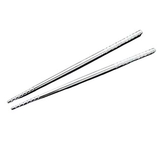 今日【捡漏价】纯银色百福筷子镀银实心家用餐具一对长款家用筷子