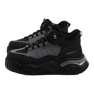 F21雪地靴男2025冬季皮毛一体加绒保暖软厚底抗严寒户外东北棉鞋