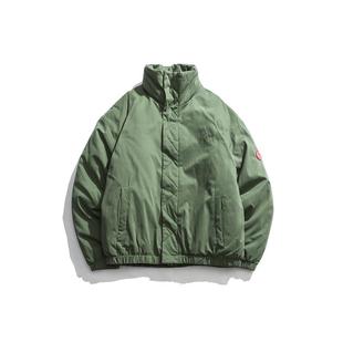 阿于呆日系立领新款工装加厚保暖棉衣男冬季宽松加棉美式外套女潮