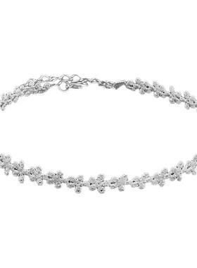 森系简约小花朵蕾丝颈链女2025新款小众choker百搭锁骨链项圈配饰