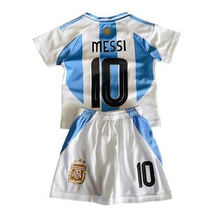 2025春秋新款阿根廷足球服梅西10号球衣儿童运动速干训练服定制