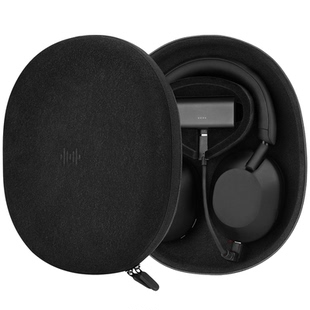 Geekria极客悦耳适用Sony XM6 XM5黑色超纤料耳机包+充电头梁托