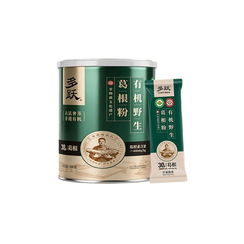 多跃野生有机葛根粉500g罐装