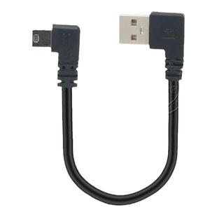 mini usb弯头数据连接线梯形T口USB充电电源线车载行车记录仪MP3/4移动硬盘转接头加长通用老式收音机