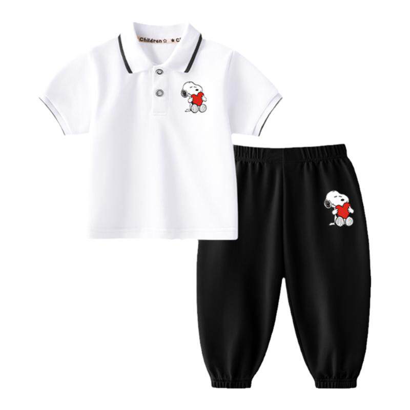 polo衫短袖防蚊裤套装史努比夏季