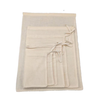 加厚纱布袋纯棉卤料煎药耐高温挤菜汁过滤袋煲汤泡酒隔渣袋食品级