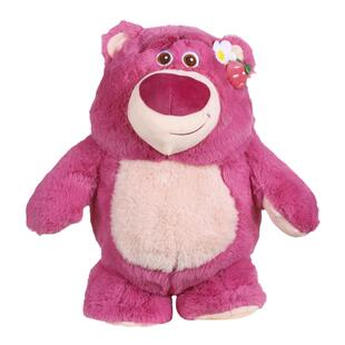 正版迪士尼玩具总动员眉开眼笑草莓熊lotso可爱站姿毛绒玩偶公仔