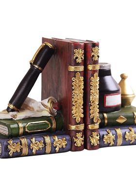 复古书挡摆件书档书柜书房摆设