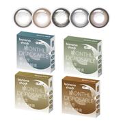 月抛彩色带度数隐形眼镜