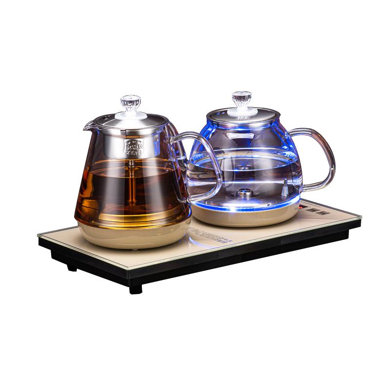 智能全自動(dòng)上水玻璃電熱燒水壺茶臺(tái)一體機(jī)煮茶泡茶專用茶桌嵌入式