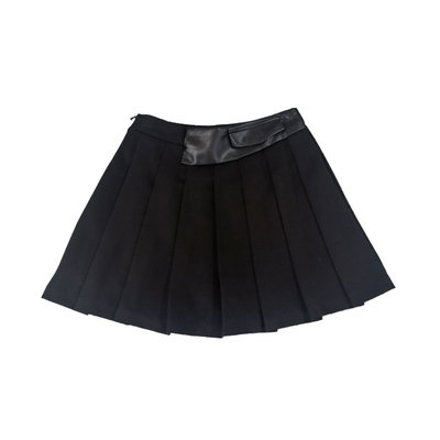 学院风A字短款显瘦百褶裙女