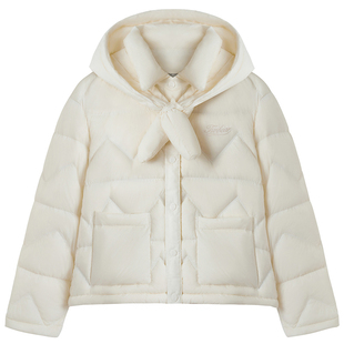 【小熊软糖】TeenieWeenie小熊女羽绒服25冬款清新少女感带帽外套