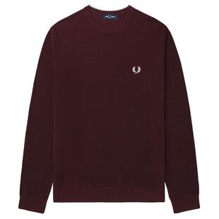 FRED PERRY男装圆领针织衫2025秋季新款时尚简约麦穗刺绣K1309XMP