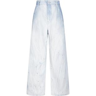 速写男装早春新款男士裤子直筒牛仔裤蜡染工艺新中式休闲时尚潮流