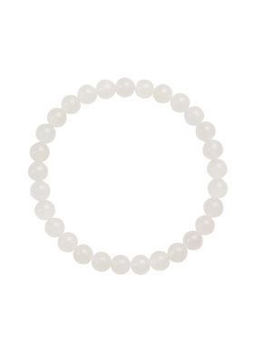 天然羊脂白玉素圈和田玉手链