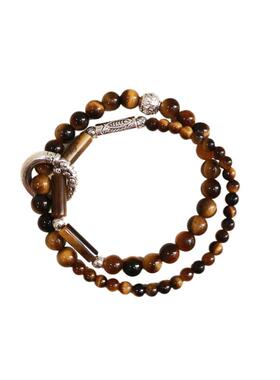 juzitu桔子兔虎眼石藏银手链