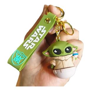 星球大战尤达宝宝包包挂件卡通钥匙链汽车挂饰公仔钥匙扣娃娃礼品